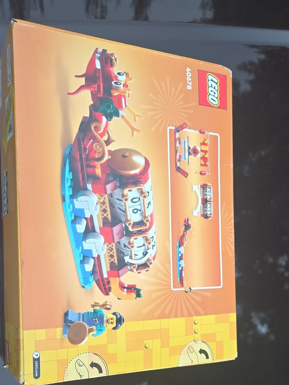 Lego Red and Gold Festive Dragon Boat Set with Blue Base